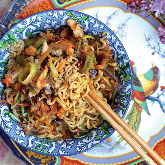 Sichuan Noodles with Smoked Sole