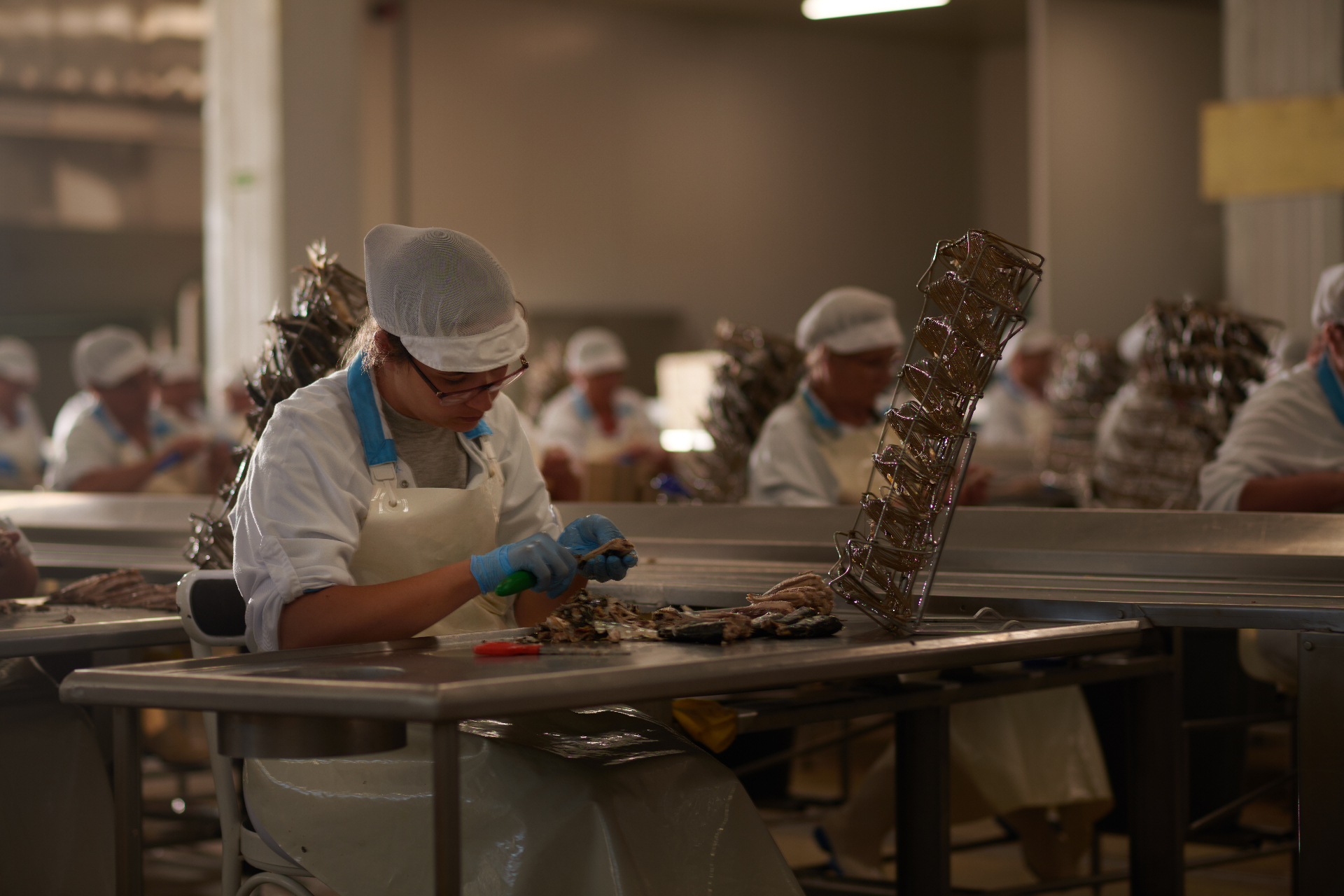 Sala de produção da fábrica Comur