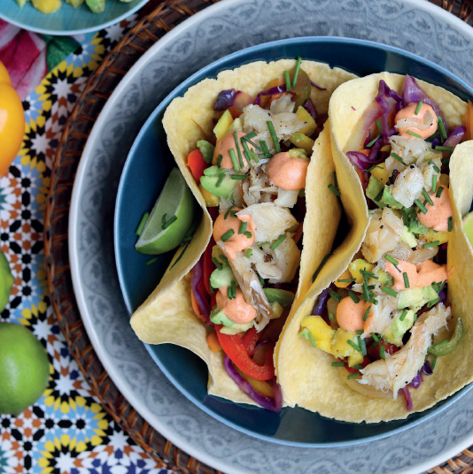 Tacos with Roasted Codfish
